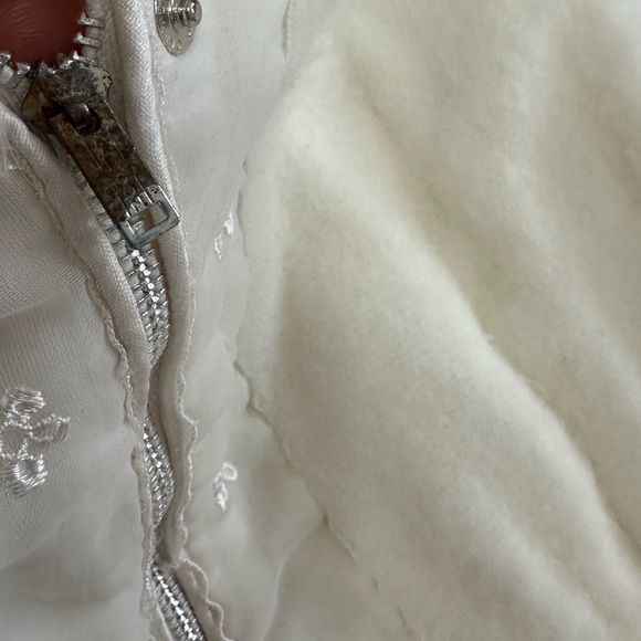 Vtg 1950s White Embroidered Bunting Sack Baby Girl Mun-Robe by Walter J. Murro - Picture 9 of 16